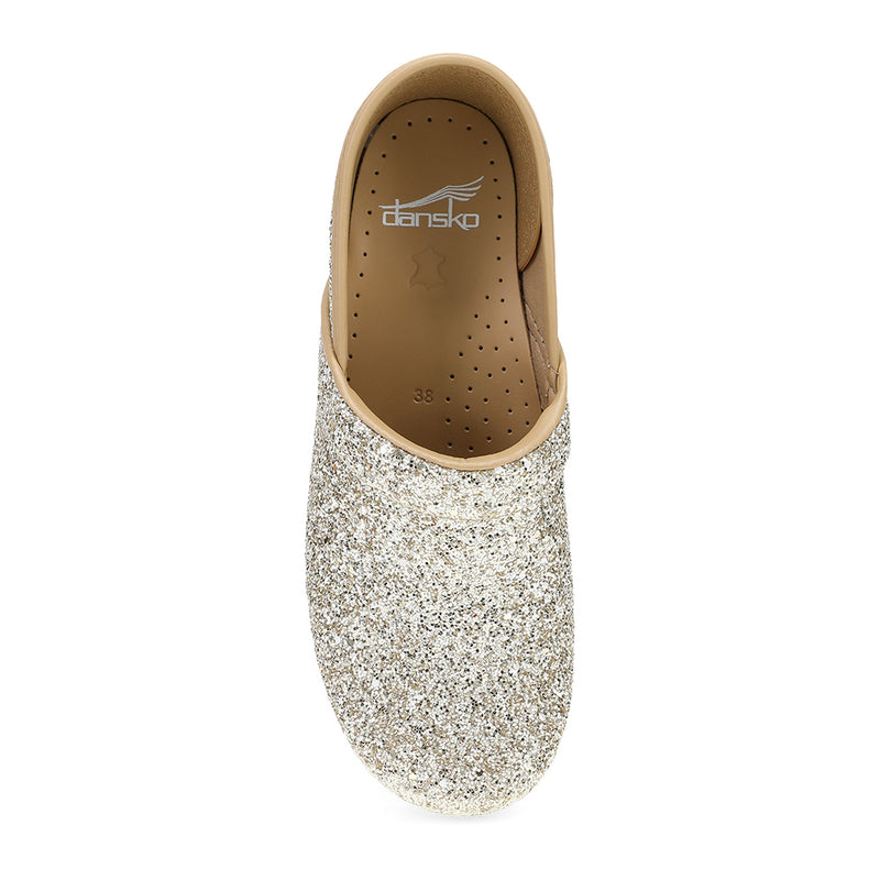 Dansko Professional Champagne Glitter Womens Womens Shoes