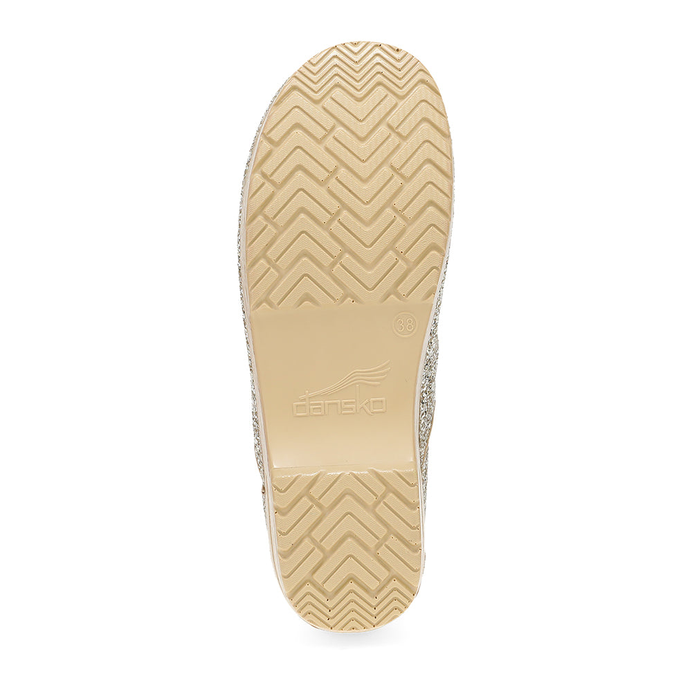 Dansko Professional Champagne Glitter Womens Womens Shoes