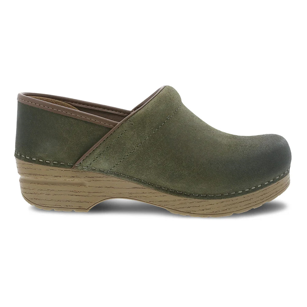 Dansko Professional Green Burnished Nubuck Womens Shoes