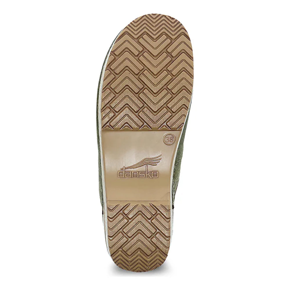 Dansko Professional Green Burnished Nubuck Womens Shoes