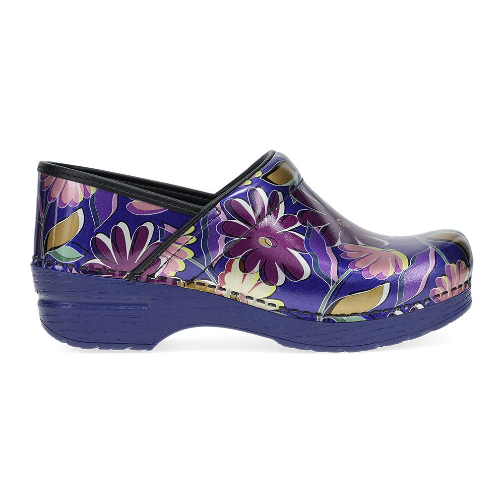 Dansko Professional Indigo Floral Patent Womens Shoes