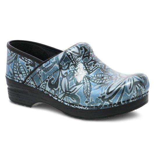 Dansko Professional Floral Patent Denim Womens Shoes Floral Patent Denim