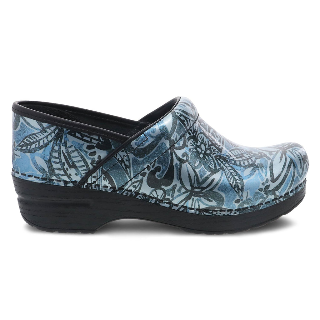 Dansko Professional Floral Patent Denim Womens Shoes Floral Patent Denim