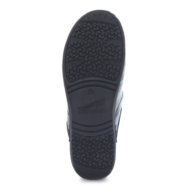 Dansko XP 2.0 Patent Teal Striped Womens Shoes 
