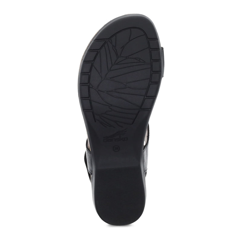 Dansko Reece T-Strap Slingback Sandal - Black Womens Shoes