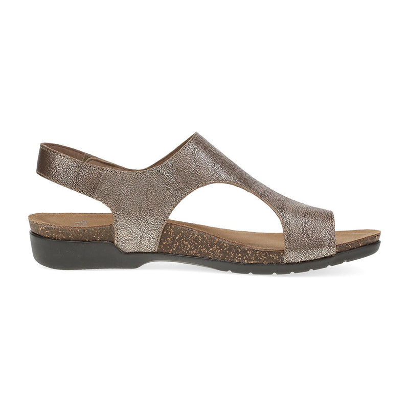 Dansko Reece T-Strap Slingback Sandal - Bronze Metallic Womens Shoes