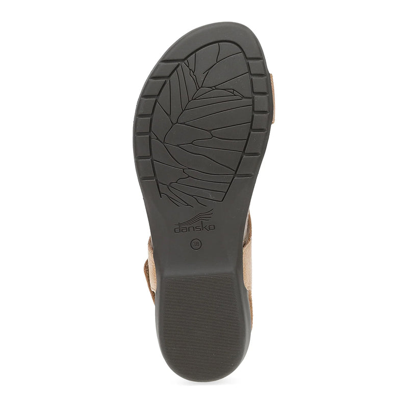 Dansko Reece T-Strap Slingback Sandal - Honey Distressed Womens Shoes