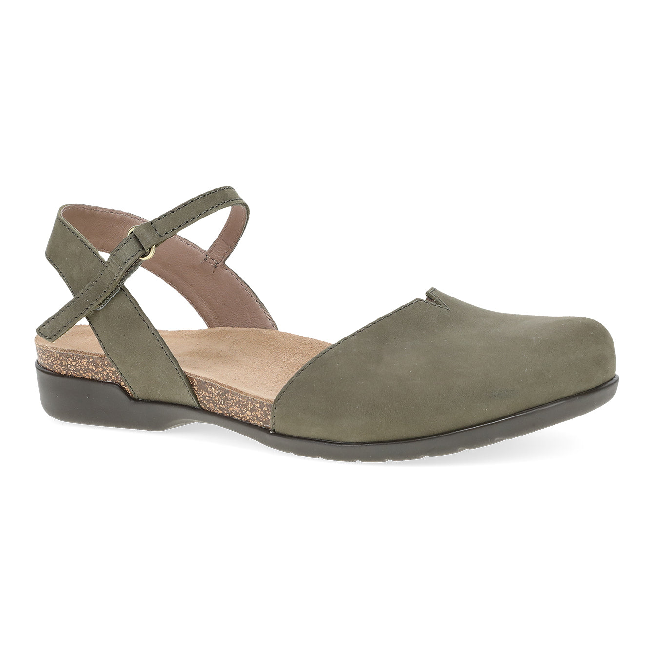 Dansko Rowan Closed Toe Sandal Womens Shoes IvyMilledNubuck