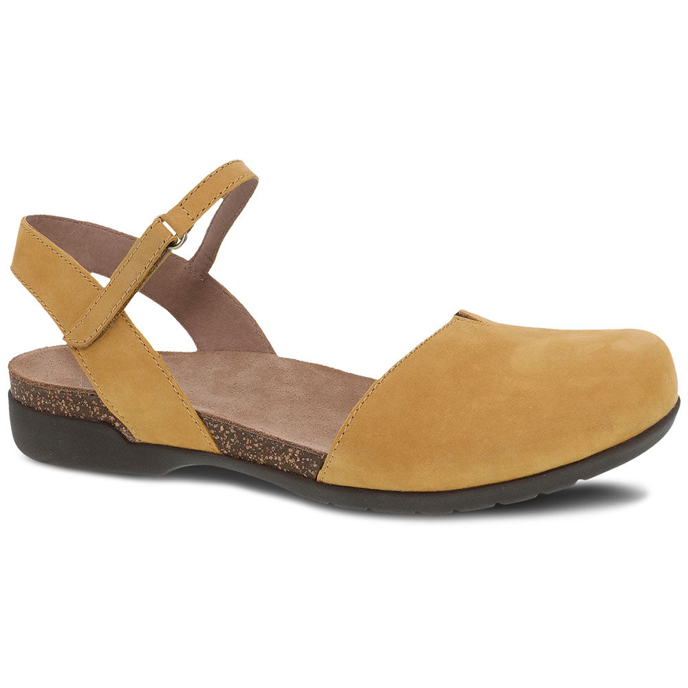 Dansko Rowan Closed Toe Sandal Womens Shoes Mustard