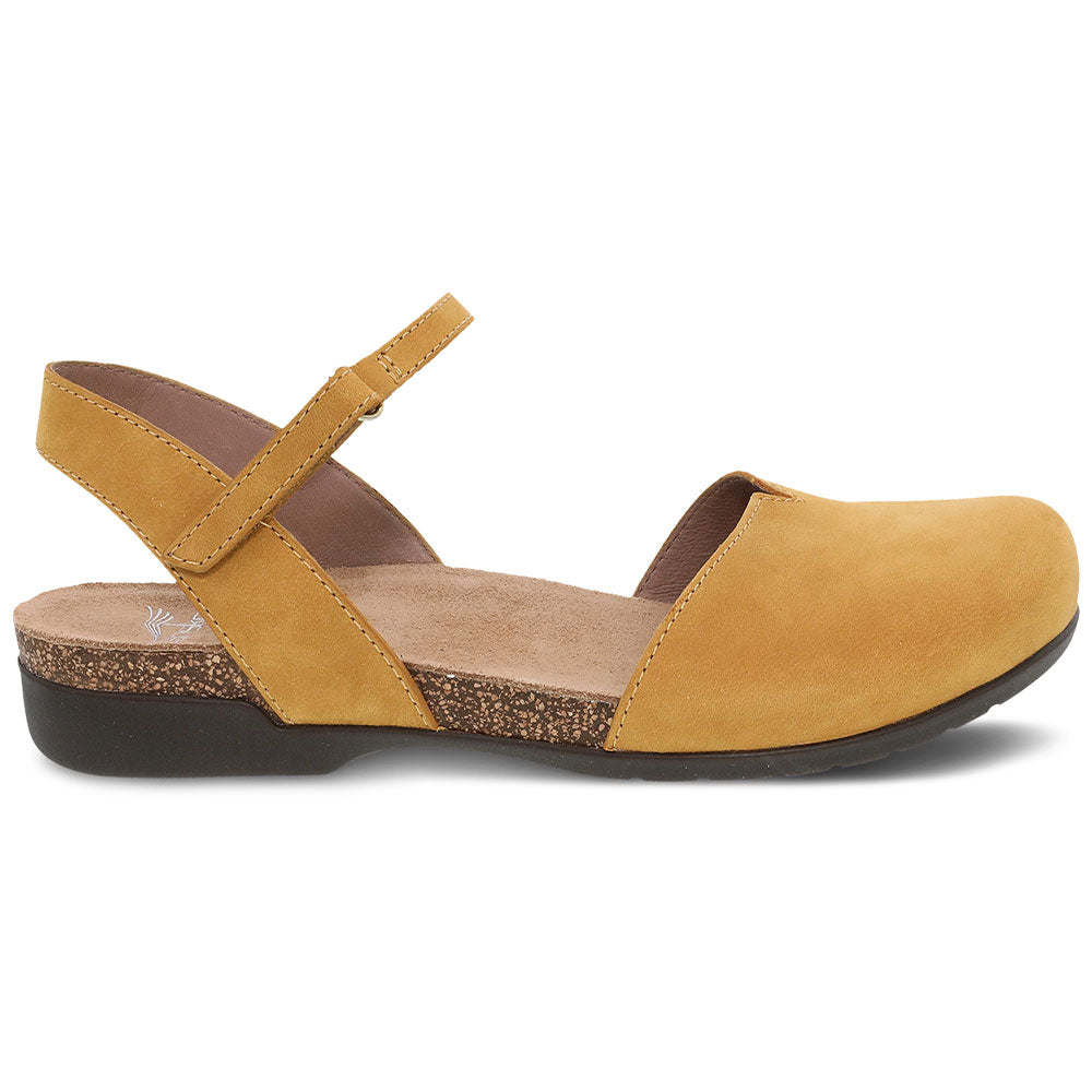 Dansko Rowan Closed Toe Sandal Womens Shoes Mustard