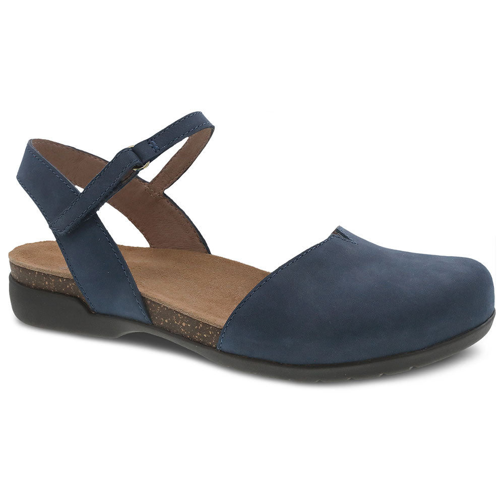 Dansko Rowan Closed Toe Sandal Womens Shoes Navy