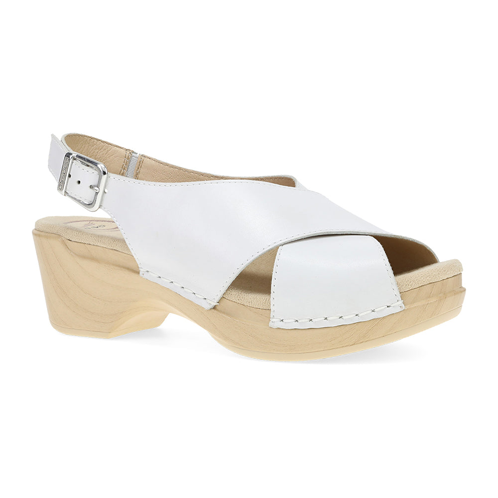 Dansko Sloane Womens Shoes WhiteFullGrain
