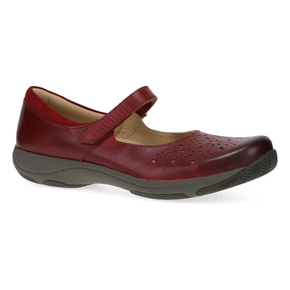 Dansko Stacy Womens Shoes Red Waxy Burnished
