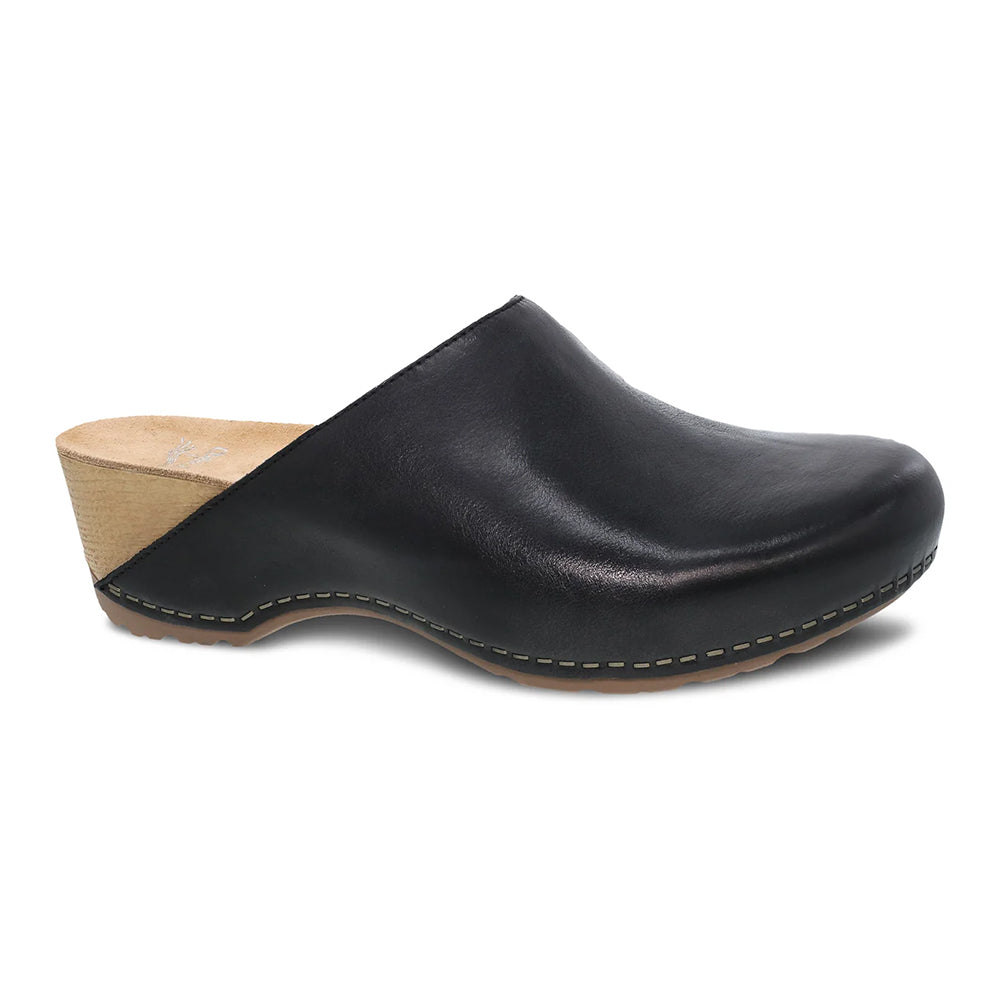 Dansko Talulah Womens Shoes Black Milled Burnished