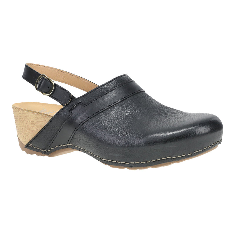 Dansko Tammy Womens Shoes Black Milled Burnished