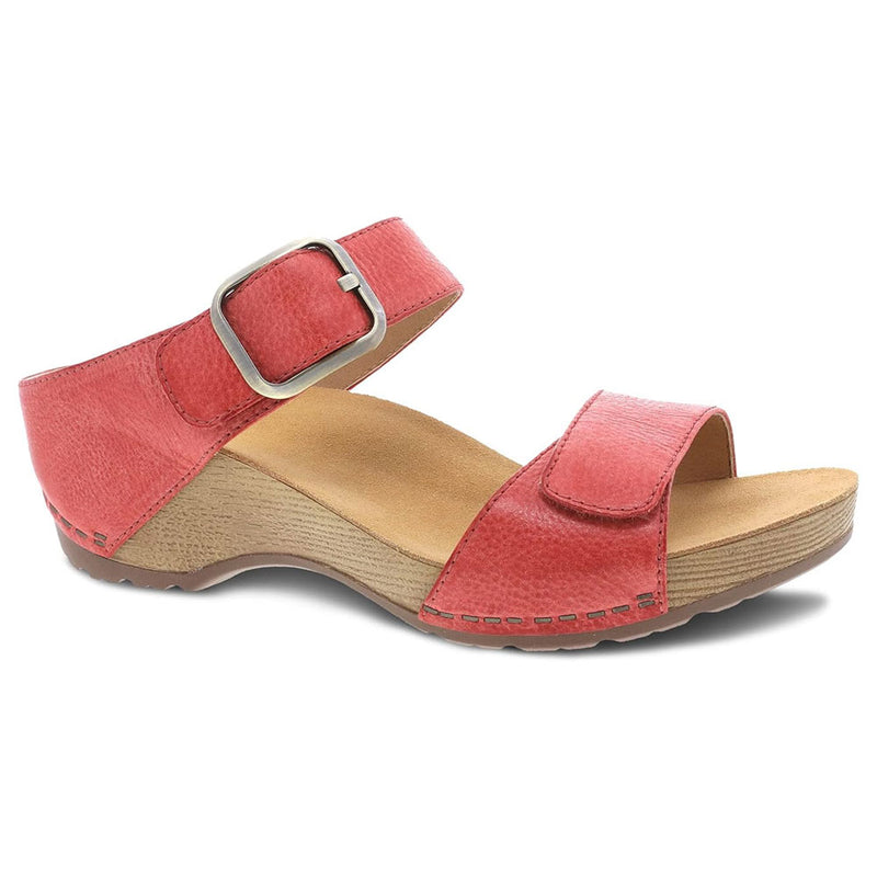 Dansko Tanya Double Strap Slide Sandal Womens Shoes Coral