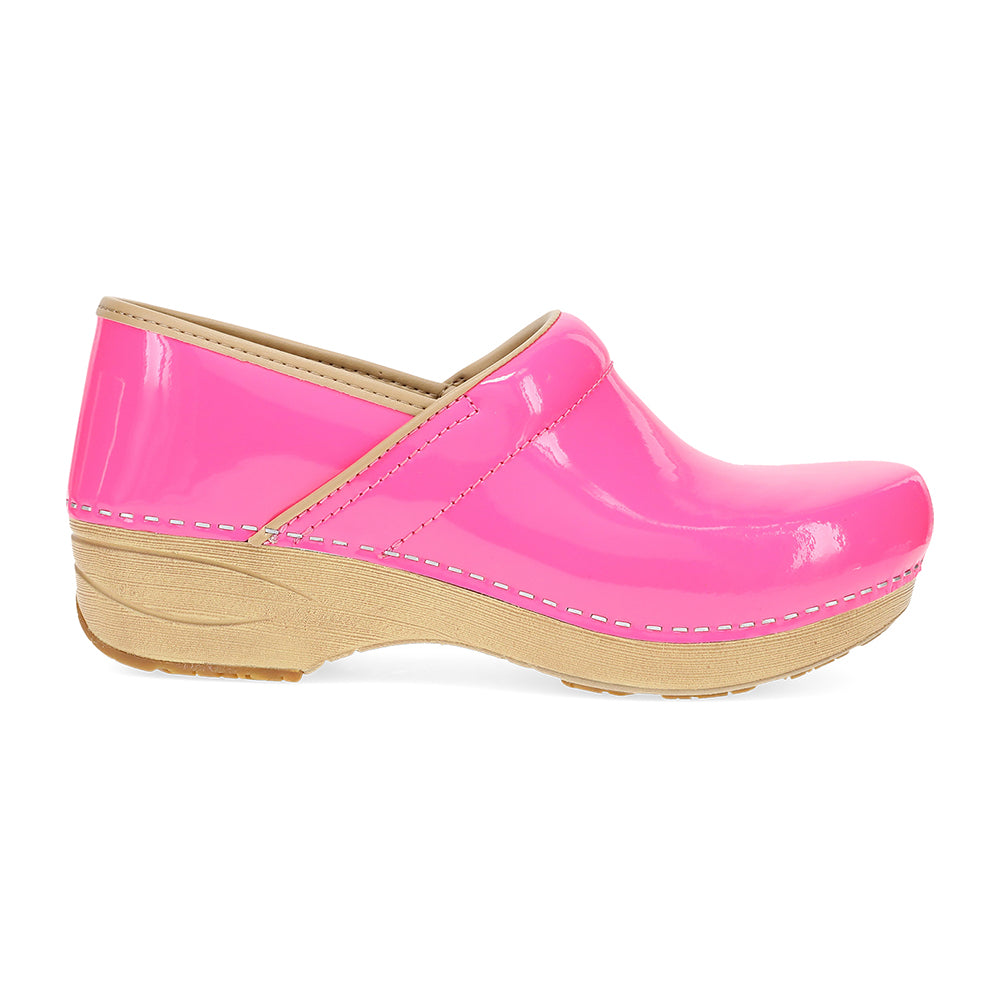 Dansko XP 2.0 Clog Pink Neon Patent Womens Shoes