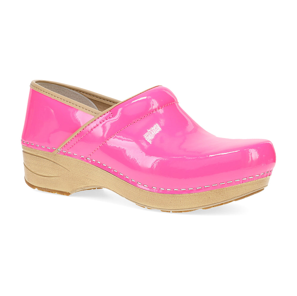 Dansko XP 2.0 Clog Pink Neon Patent Womens Shoes Pink Neon Patent