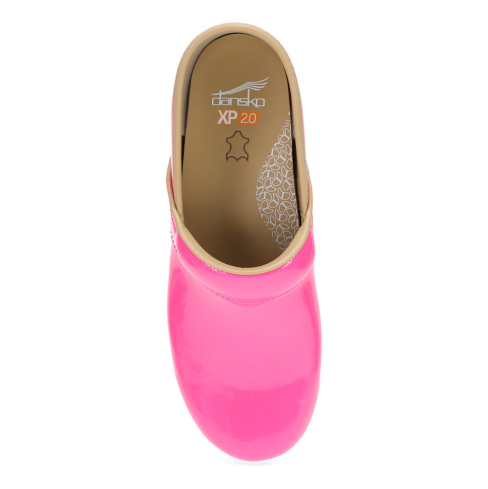 Dansko XP 2.0 Clog Pink Neon Patent Womens Shoes
