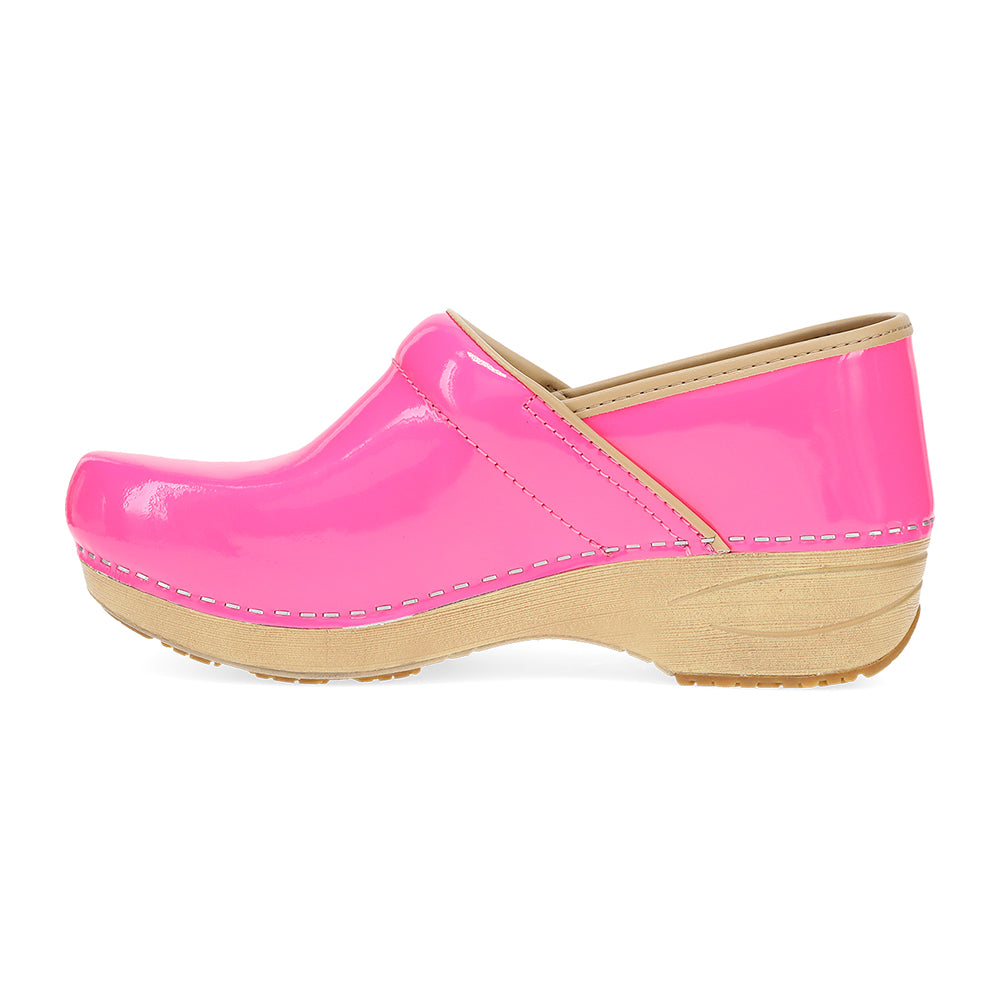 Dansko XP 2.0 Clog Pink Neon Patent Womens Shoes