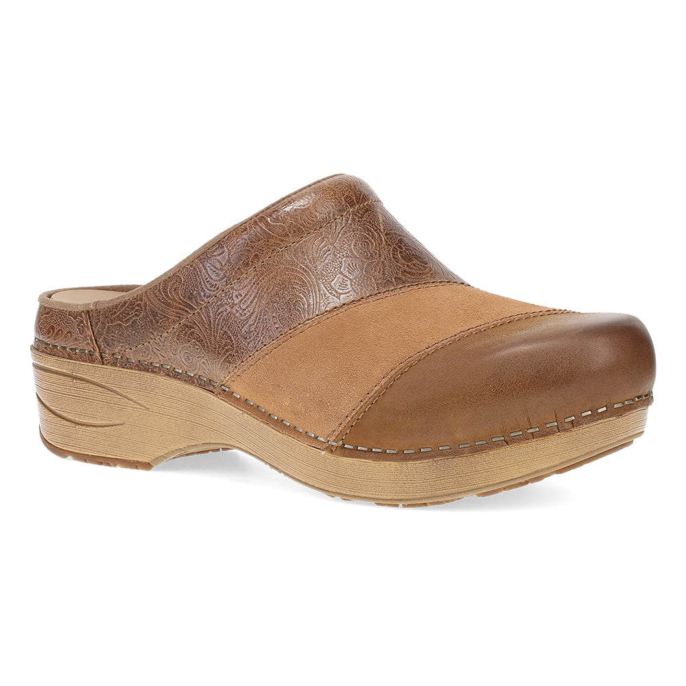 Dansko Zinnia Clog Womens Shoes Tan Multi