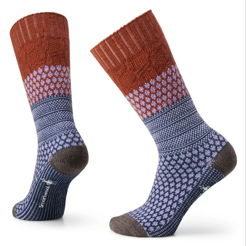Smartwool Everyday Popcorn Cable Full Cushion Crew Socks (SW001843) Womens Hosiery Picante
