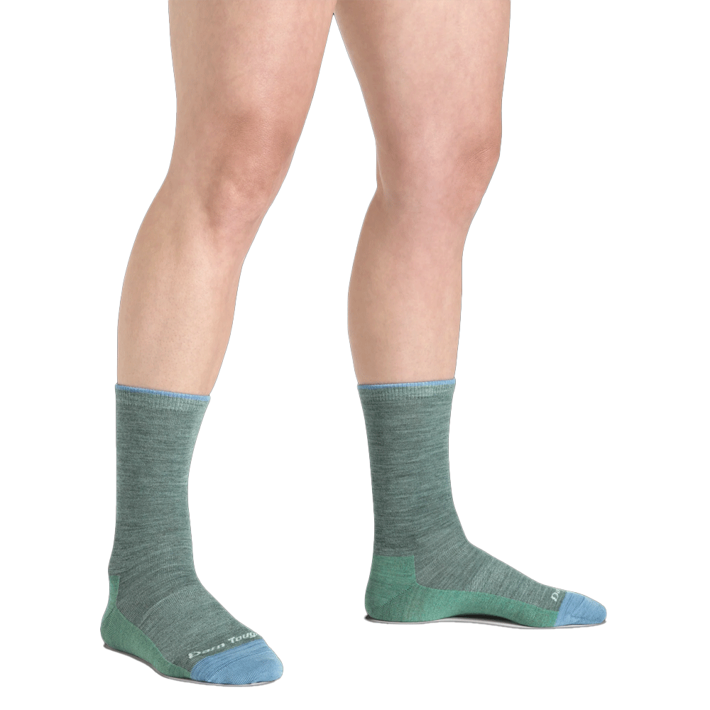 Darn Tough Women's Solid Basic Crew Lightweight Lifestyle Sock (6012) Womens Hosiery Charcoal