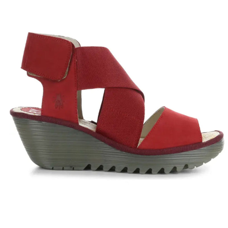 Fly London Yuba385FLY Wedge Sandal Womens Shoes 