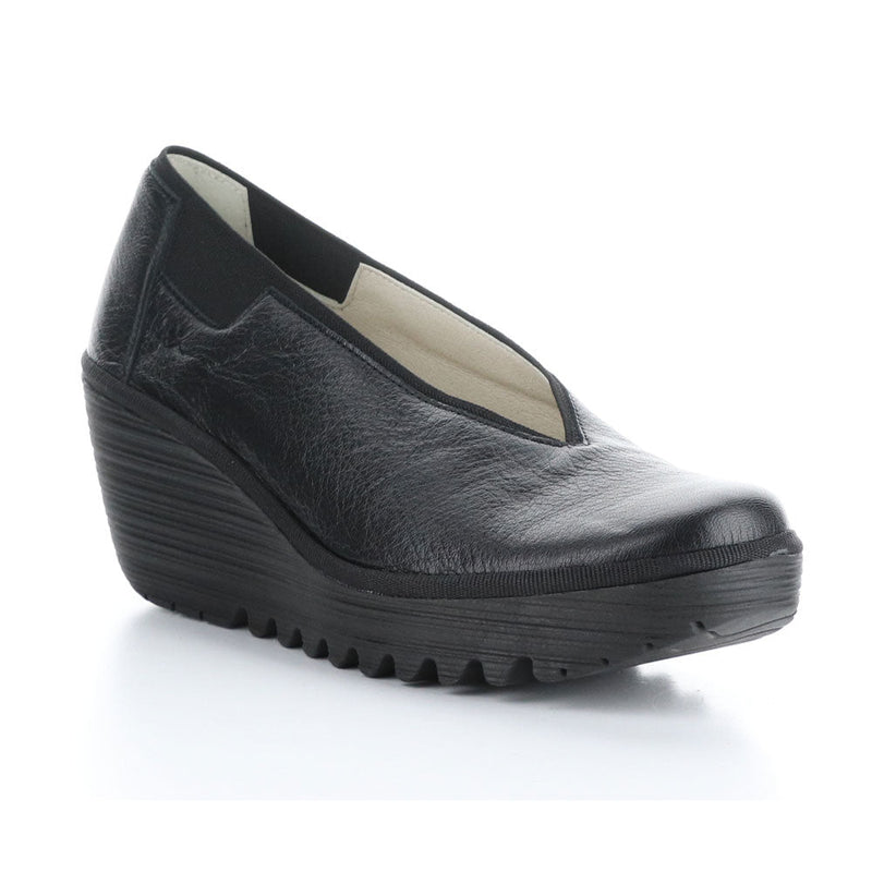 Fly London Products Yoza438Fly Wedge Sandal Womens Shoes Black