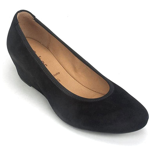 Gabor 0.5360 Dress Wedge Womens Shoes Black Suede