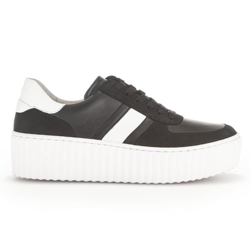 Gabor Casual Lace Up Sneaker 23203 Womens Shoes Black