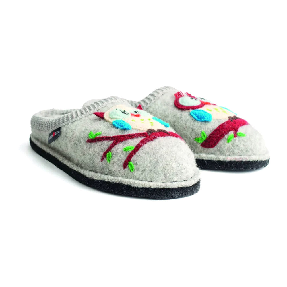 Haflinger Olivia Slippers Womens Shoes Silver Grey
