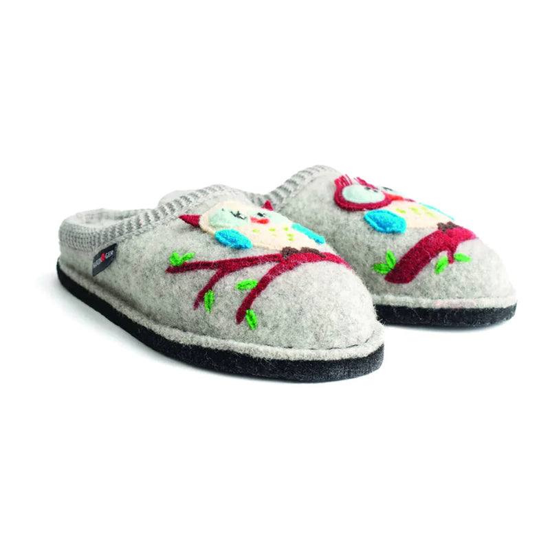 Haflinger Olivia Slippers Womens Shoes Silver Grey