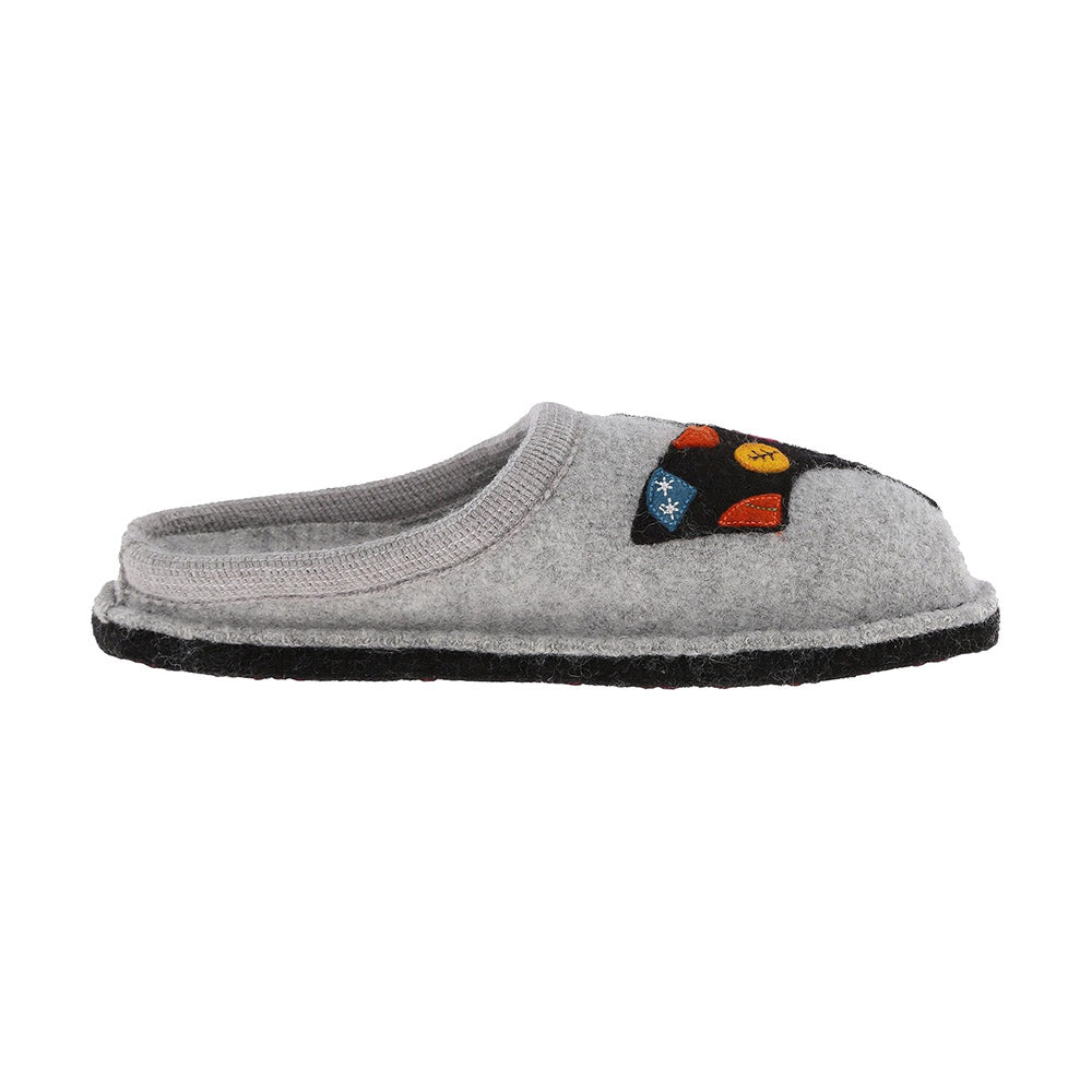 Haflinger Sassy Slippers Womens Shoes Silver Grey