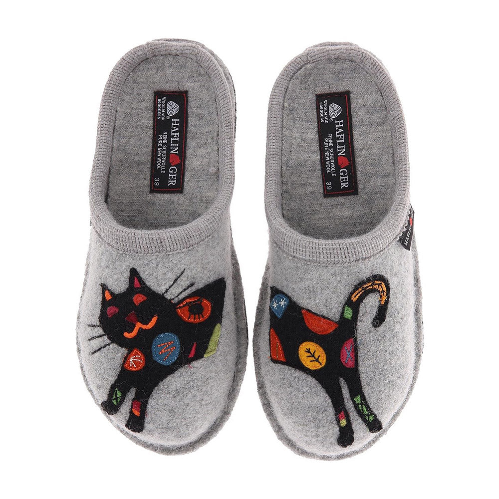Haflinger Sassy Slippers Womens Shoes Silver Grey