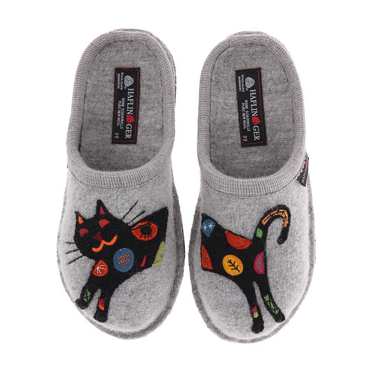 Haflinger Sassy Slippers Womens Shoes Silver Grey