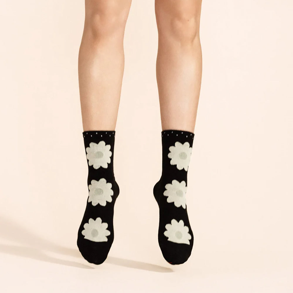 Hansel From Basel Blooming Daisy Short Crew Womens Hosiery