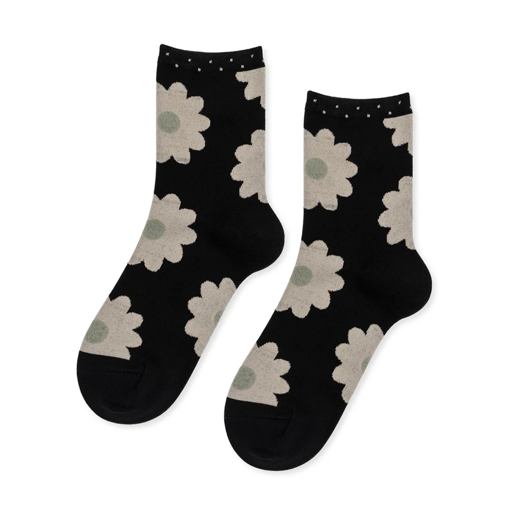 Hansel From Basel Blooming Daisy Short Crew Womens Hosiery