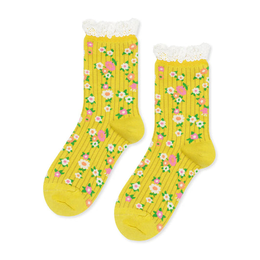 Hansel From Basel Mellow Yellow Crew Womens Hosiery