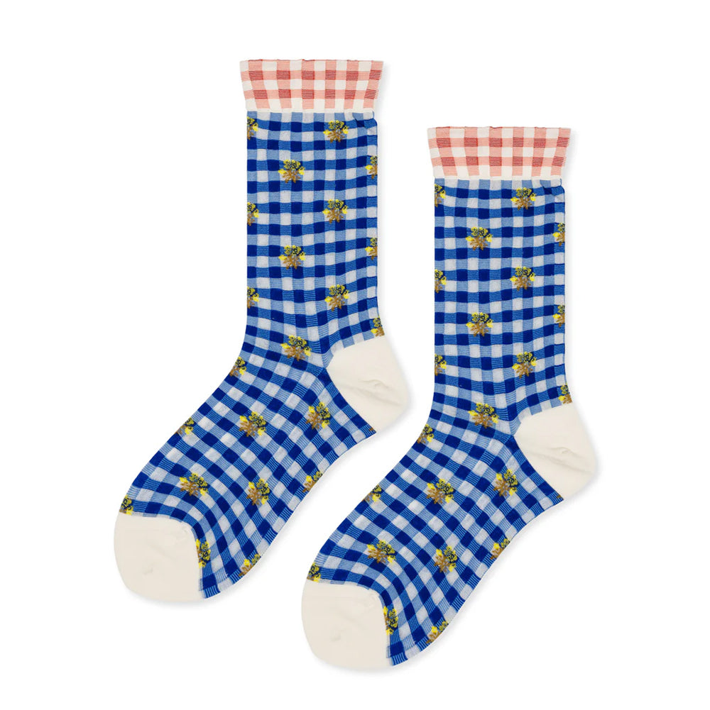 Hansel From Basel Picnic Crew Womens Hosiery Blue