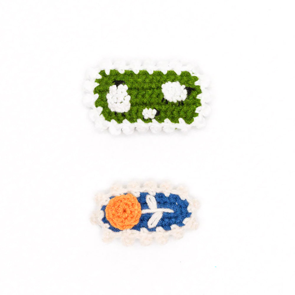 Hansel From Basel Sheepish Pastures Crochet Hair Clips Accessories