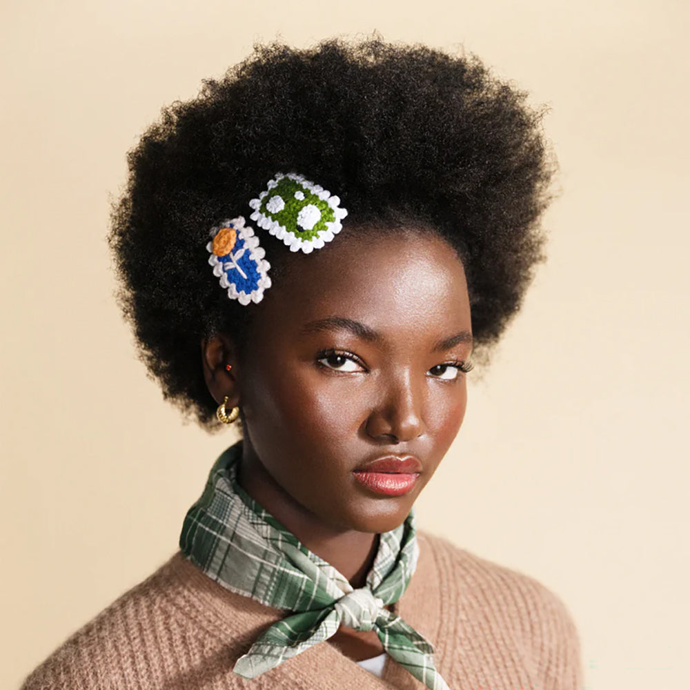 Hansel From Basel Sheepish Pastures Crochet Hair Clips Accessories