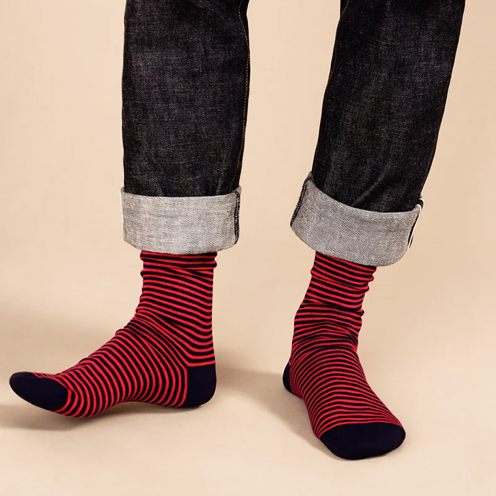 Hansel From Basel Nautical Stripe Men's Sock Mens Hosiery