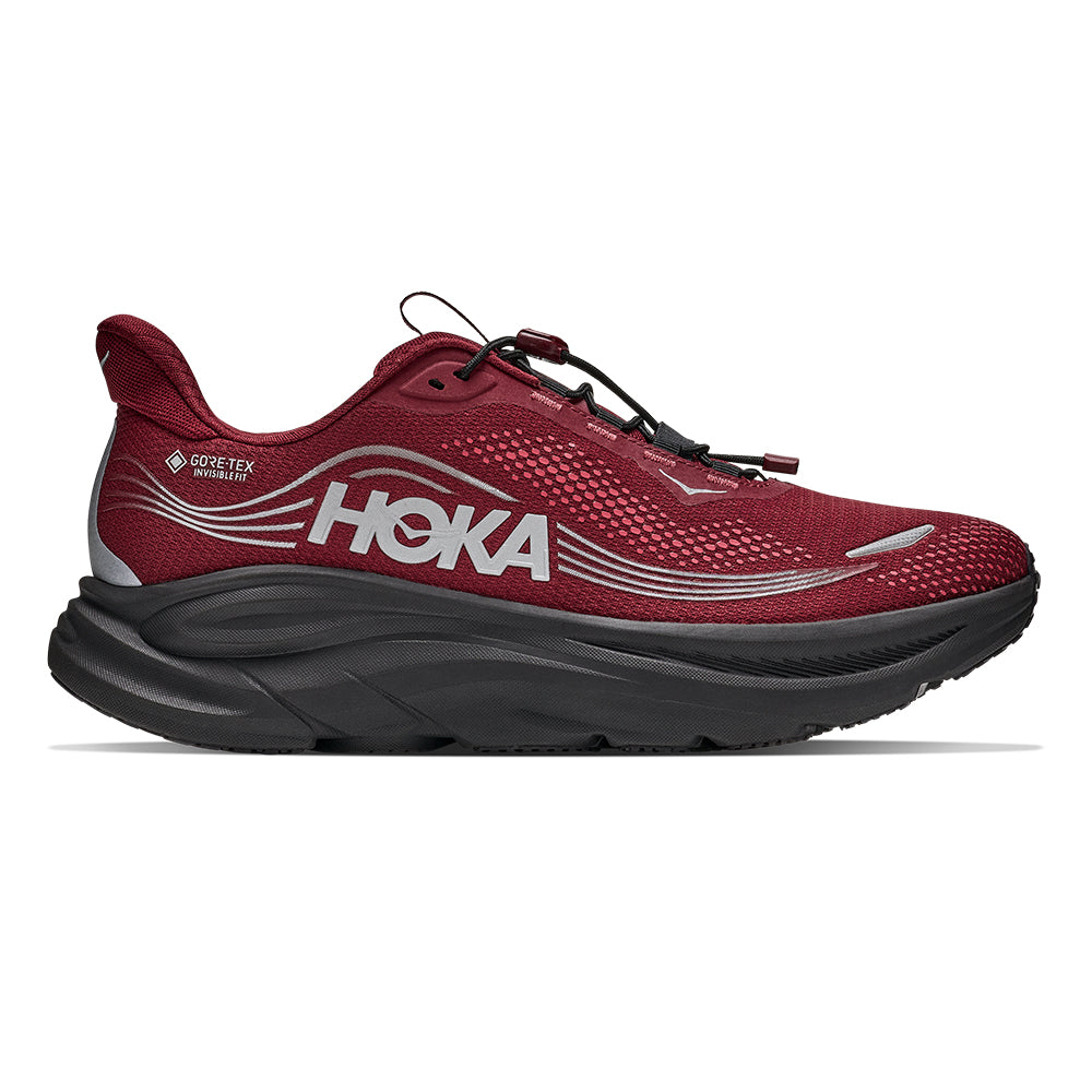 Hoka Men's Clifton 11 GTX Mens Shoes Varsity Burgundy / Carbon Black