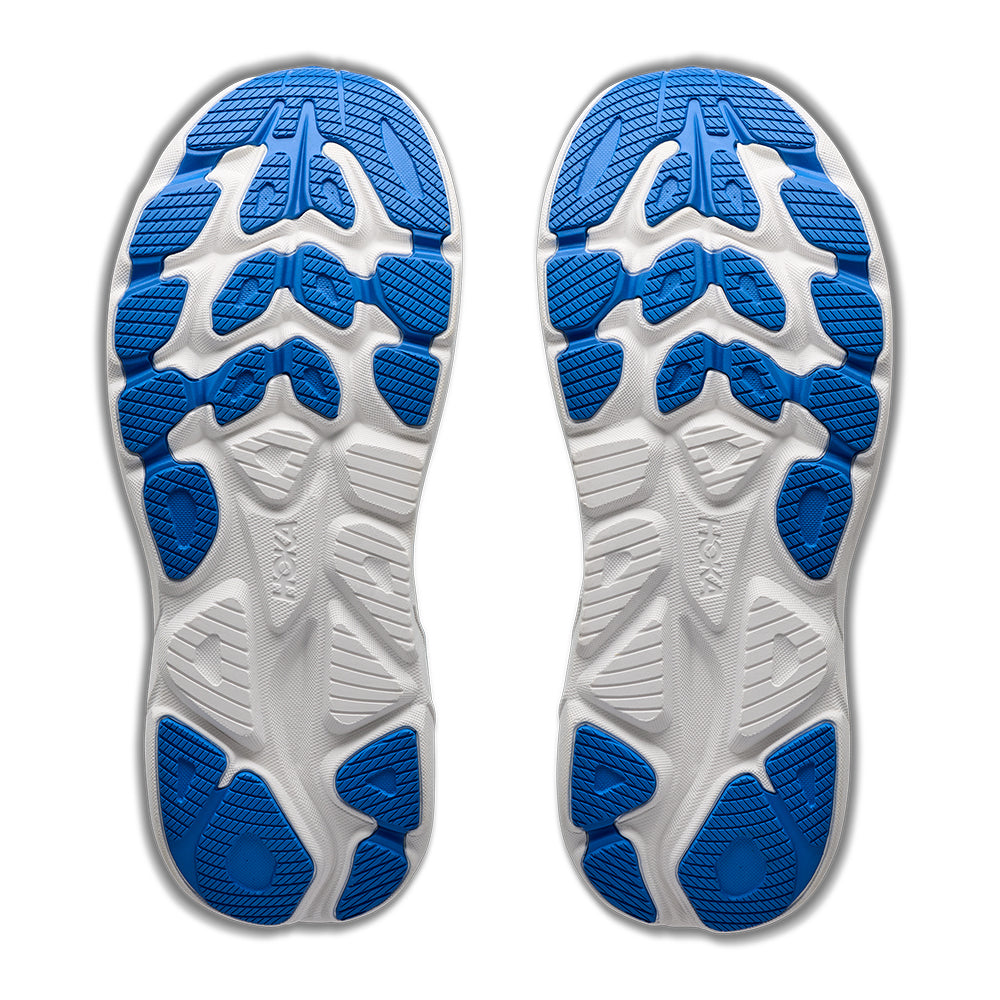 Hoka Women's Clifton 11 Light Blue Baby Blue and White Lace Up Comfort Cushioned Sneaker on White Background