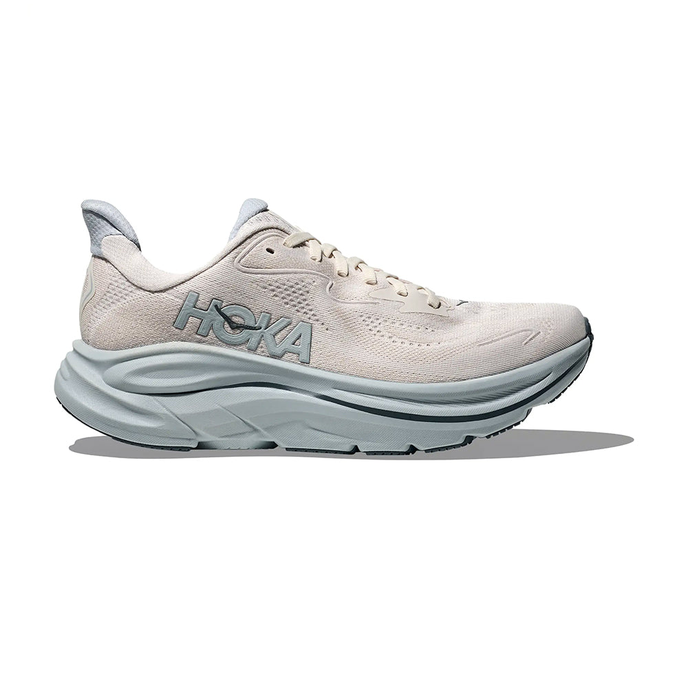 Hoka Women's Clifton 10 Womens Shoes Grout / Mineral Blue
