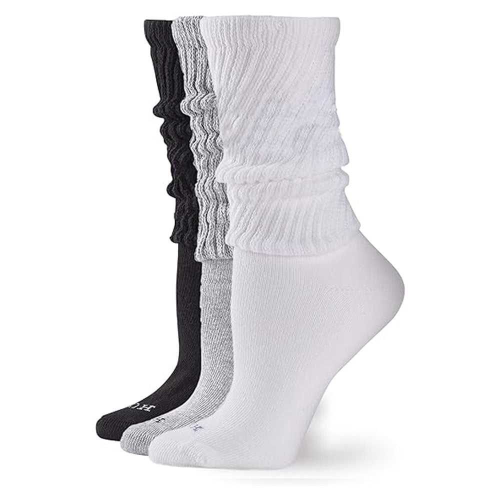 Hue The Slouch Sock 3 Pair Pack (U22684) Womens Hosiery 79100 White