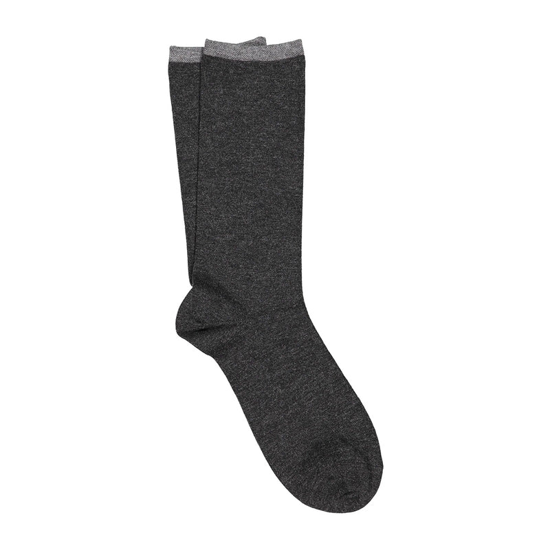 ILux 1206 Lightweight Comfy Minimal Crew Sock | Simons Shoes Dark Grey