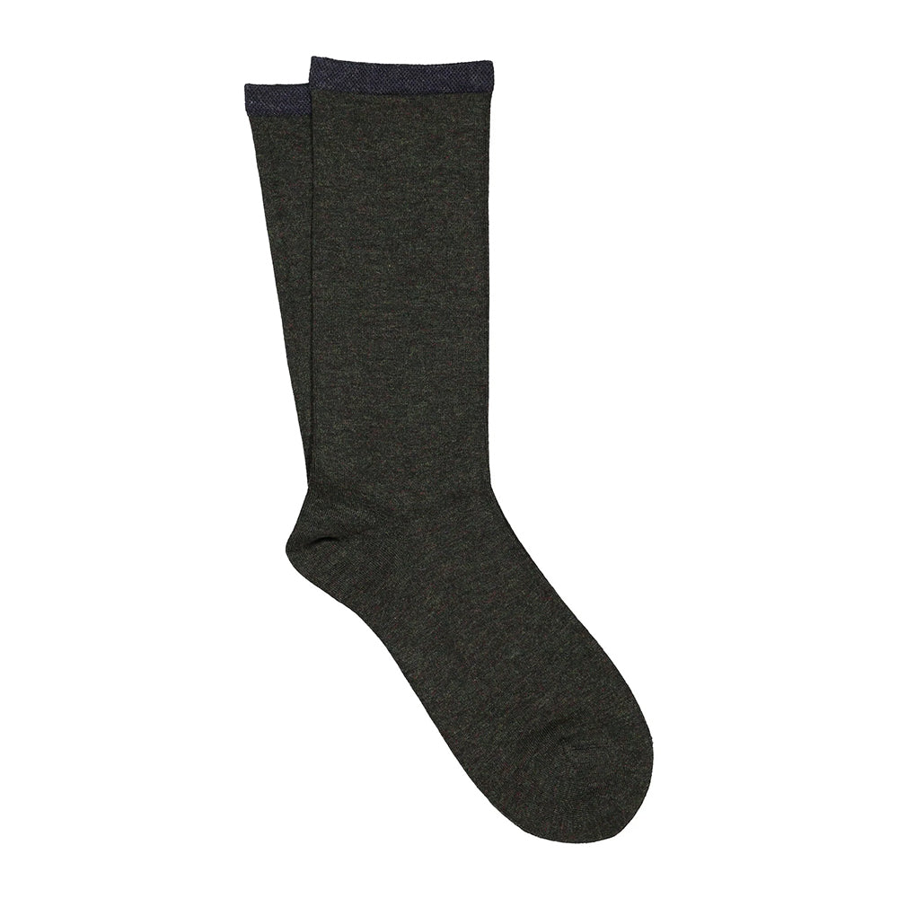 ILux 1206 Lightweight Comfy Minimal Crew Sock | Simons Shoes Black