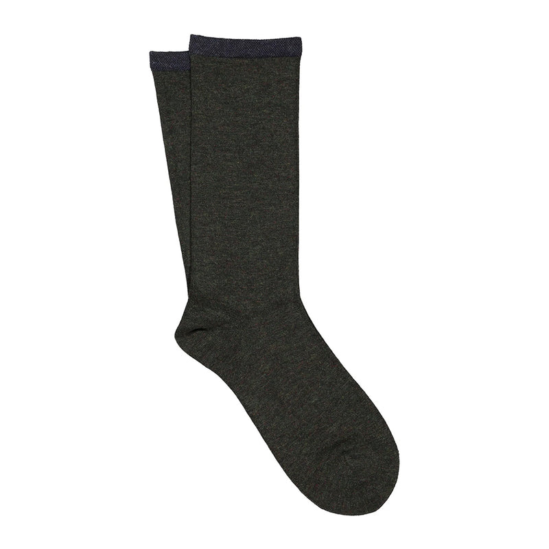 ILux 1206 Lightweight Comfy Minimal Crew Sock | Simons Shoes Dark Green